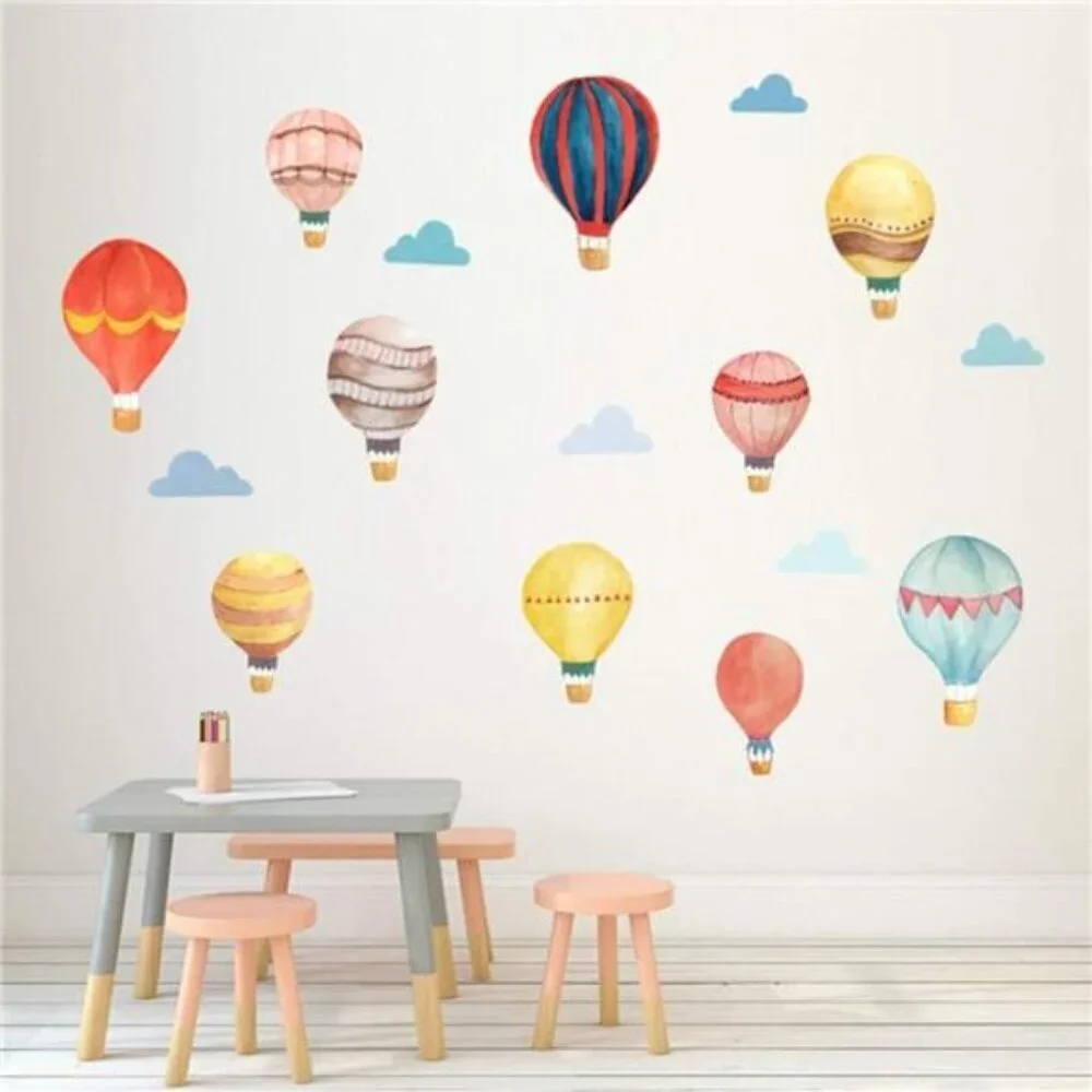 Balloon Wall Stickers,Peel&Stick Removable Cloud Balloons Wall Decals Decoration